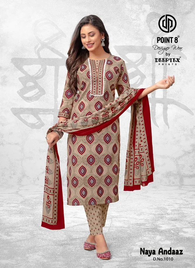 Naya Andaaz Vol 10 By Deeptex Cotton Printed Kurti Bottom With Dupatta Wholesale Price